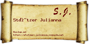 Stötzer Julianna névjegykártya